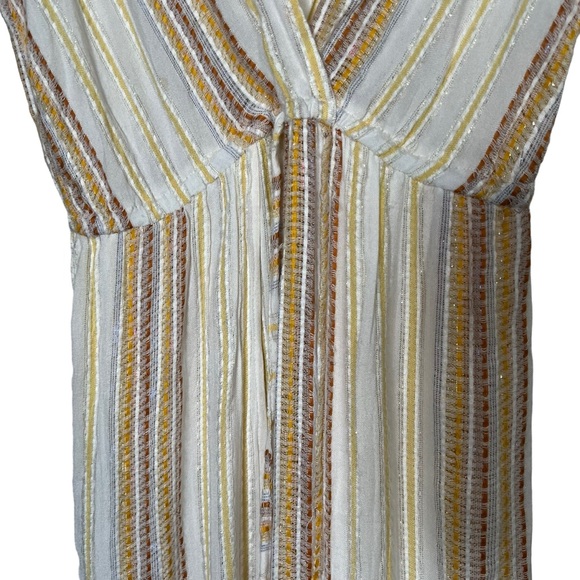 Blue Island Beach Dress Coverup Metallic Maxi Size Medium - Picture 4 of 16